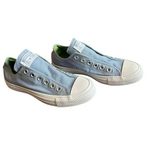 Converse All Star Sneakers NWOB Women's Size 6 Light Blue Slip On No Laces Shoes